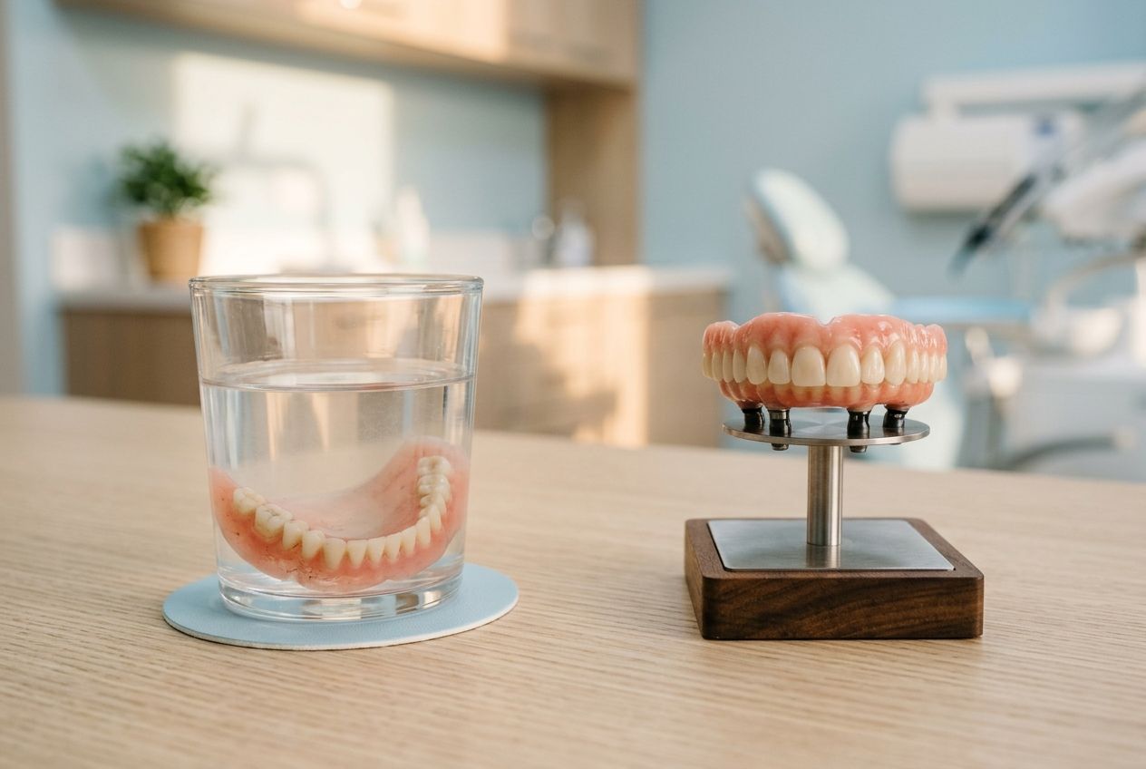 Dentiera o denti fissi su impianti? Le differenze che cambiano la vita